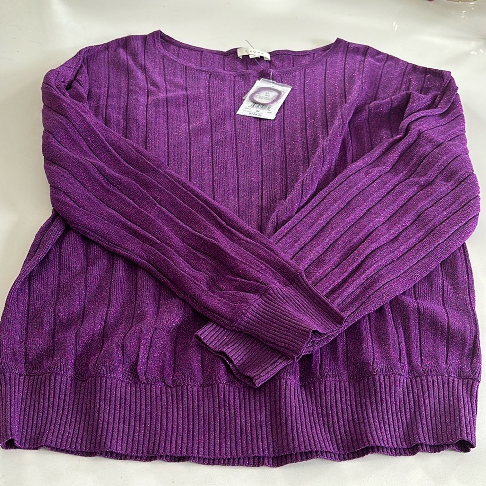 Sparkling purple sweater